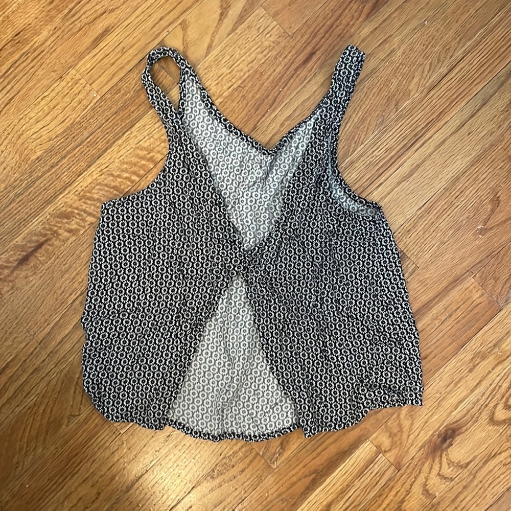 Brandy Melville Floral Open Back Tank